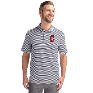 Cleveland Guardians1 Cutter & Buck Virtue Eco Pique Stripe Recycled Mens Polo - 1 of 1