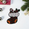 Unique Bargains Christmas Brooches Series Alloy Dripping Wax Red 1.02"x1.14" 1 Pc - 2 of 4