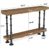 Tribesigns Solid Wood Console Table for Entryway, 55-Inch Long Sofa Table with Shelf, Behind Couch for Foyer, Hallway, Living Room - 3 of 4
