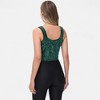 Anna-Kaci Women's Sequin Square Neck Tank Top with Sleeveless Design and Cropped Fit - 3 of 4