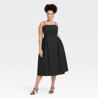 Women's Dropped Waist Midi A-Line Dress - A New Day™