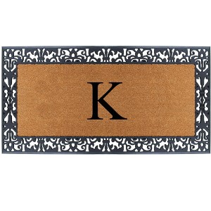 A1HC Natural Coir Monogrammed Outdoor Entrance Door Mat 30X60, Anti-Shed Treated Durable  Doormat - 1 of 4