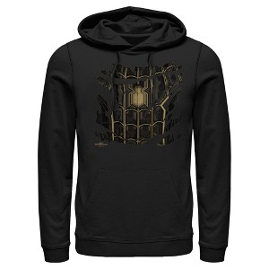 Men's Marvel Spider-Man: No Way Home Ripped Black Suit Pull Over Hoodie - 1 of 4