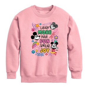 Boys' - Disney - Mickey Mouse Graphic Long Sleeve Fleece Sweatshirt - 1 of 4