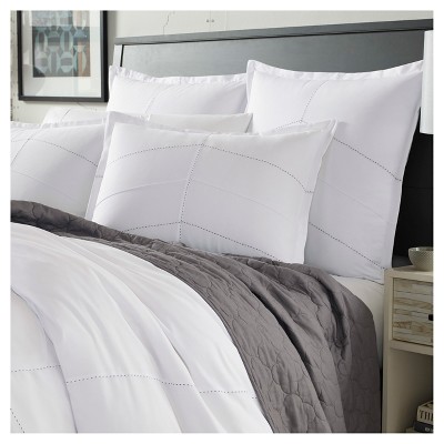 Courtney White Microfiber Reversible Full Comforter Set