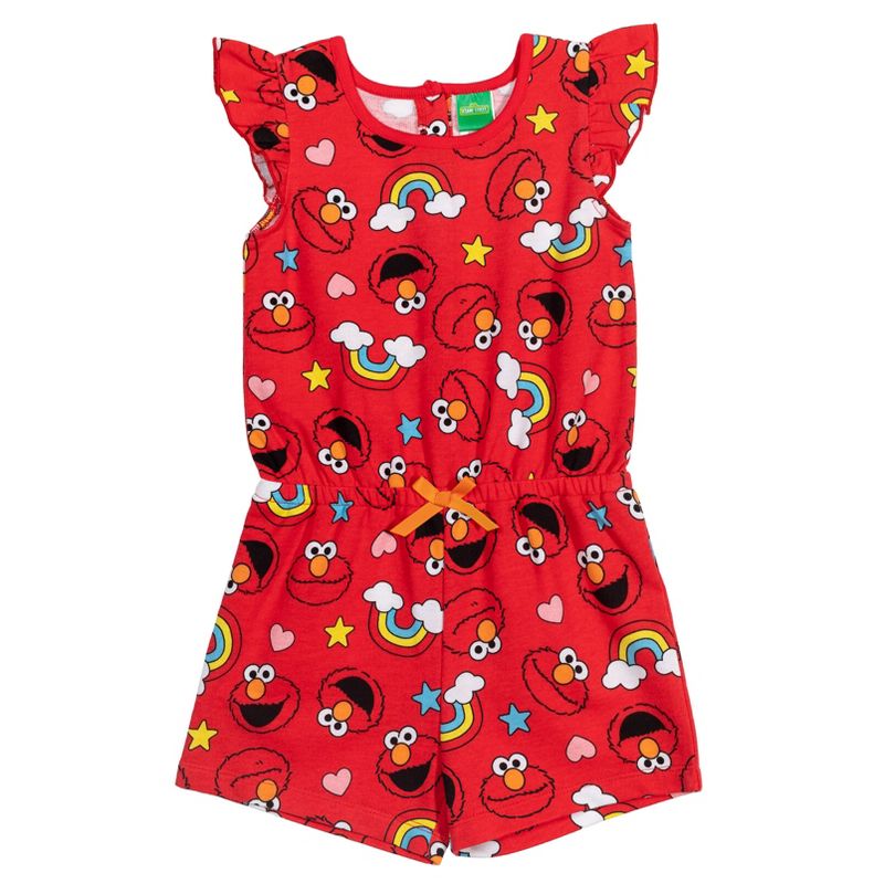 Sesame Street Elmo Baby Girls Sleeveless Romper Toddler to Little Kid, 1 of 10