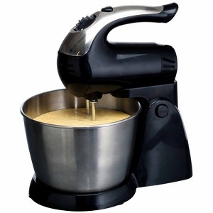 Brentwood 5-Speed Stand Mixer Stainless Steel Bowl 200W Black - 1 of 4