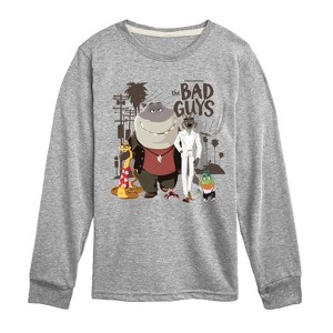 Boys' - The Bad Guys - Mr. Wolf and Friends Long Sleeve Graphic T-Shirt - 1 of 3