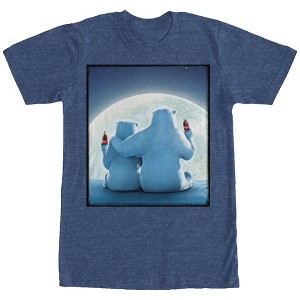 Men's Coca Cola Christmas Polar Bear Moon T-Shirt - 1 of 3