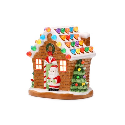 Mr. Christmas Nostalgic Gingerbread House Ceramic Christmas Decoration -7.5"