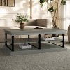 Christopher Knight Home Cortez Modern 55" Wood Coffee Table with 2 Open Storage Shelves - 2 of 4