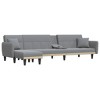vidaXL L-shaped Sofa Bed Light grey - 3 of 4