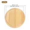 Unique Bargains Bamboo Reusable Lightweight Natural Texture Cup Lid 4 Pcs - 2 of 4