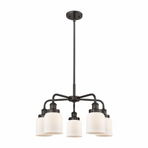 Bell - 5 Light Stem Hung Chandelier In Art Deco Style-14.75 Inches Tall and 23 Inches Wide - 1 of 1