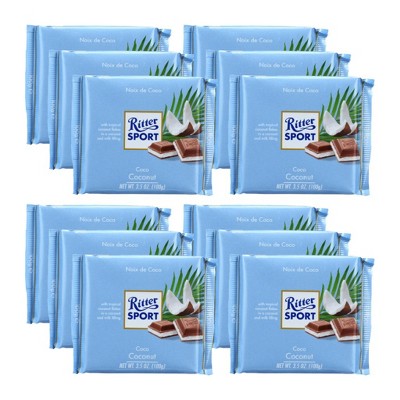 Ritter Sport Coconut Chocolate Bar - Case of 12/3.5 oz