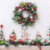 Merry and Bright Bold Christmas Sparkling Wreath, Red and Green Onrament Baubles and Stocking Decor , Holiday Door| OrnamentallyYou - image 2 of 4