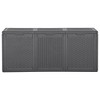 vidaXL Patio Storage Box 71.3 gal Black PP Rattan - 3 of 4
