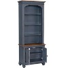 VYNXARIA 84 inch Universal Pier Bookcase, No Assembly Required, Corduroy Blue Finish - 3 of 4