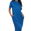 Slickblue Women's Casual Side Pocket Tee Dress, Short Sleeve Jersey Knit, Relaxed Fit, 12 Color Options, Size S-L - 3 of 4