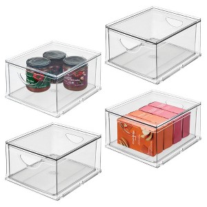 Stackable Storage Drawer for Pantry, Set of 4, Clear, Made in USA - 1 of 4
