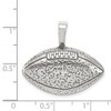 Black Bow Jewelry Sterling Silver 28mm Antiqued Football Profile Pendant - 4 of 4