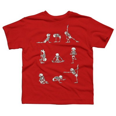 Boy's Design By Humans Skeleton Yoga By huebucket T-Shirt