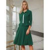 Allegra K Women's Business Office Long Sleeve Blazer Jacket Pleated Skirts 2 Piece Suit Sets Outfits - 3 of 4
