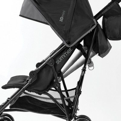 Gray Steel Lightweight Umbrella Stroller with Sun Visor