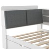CAVINAS Wood Platform Bed with Storage Headboard, Shelves and 2 Drawers, Twin Size Bed Frame with Upholstered Headboards - 4 of 4