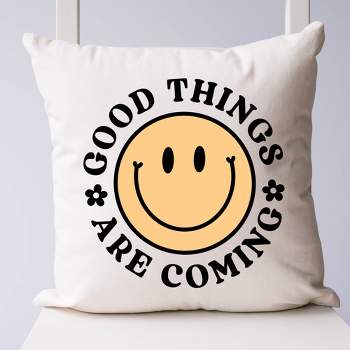 City Creek Prints Good Things Are Coming Smiley Face Mug - White