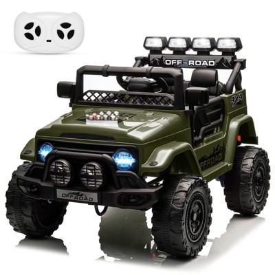 12V Ride On Truck Car, 2WD Electric Car with Remote Control, Toddler Ride On Toy with Spring Suspension, 3 Speeds, for Ages 3-8 Years Kids