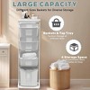 QingMoon Laundry Hamper with Wheels, 4-Tier Laundry Storage Organizer with Removable Baskets, Stackable Laundry Cart for Laundry Room or Small Space - 3 of 4