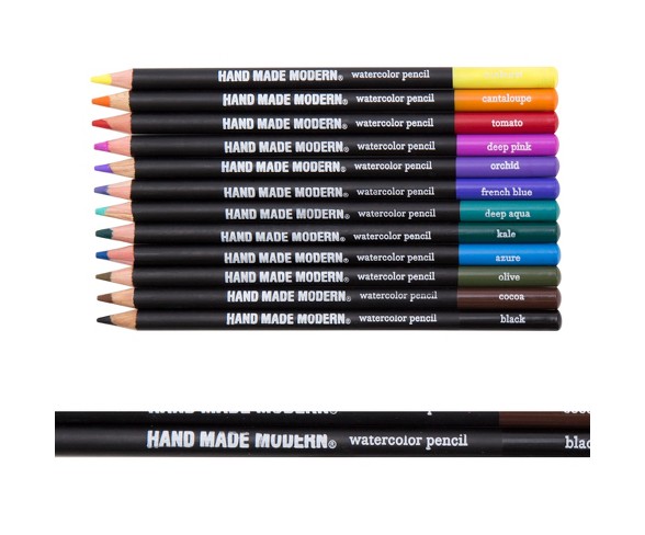 Hand Made Modern - Watercolor Pencils, 12ct