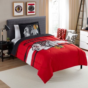 NHL Chicago Blackhawks Comforter & Pillow Sham Set - 1 of 4