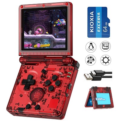 Anbernic RG35XXSP Flip Portable Retro Handheld Game Console, 3.5 Inch IPS Screen Linux System with 128G TF Card  5G WiFi Bluetooth HDMI