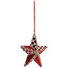 Northlight Sequined and Checkered Star Christmas Ornament -  6" - Red and White - 3 of 4