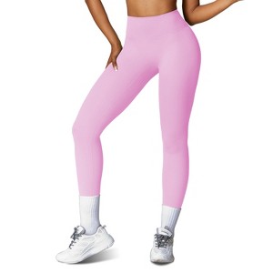 NPolar Women's High Waist Workout Leggings with 25In Inseam No Front Seam - 1 of 4