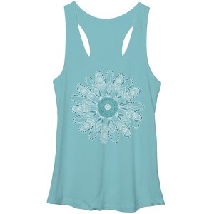 Women's Lost Gods Henna Daisy Racerback Tank Top - 1 of 3