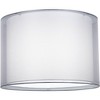 Springcrest Set of 2 Hardback Double Drum Lamp Shades Silver Sheer Medium 16" Top x 16" Bottom x 11" High Spider Harp and Finial - 3 of 4