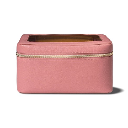 Sonia Kashuk™ Clear Top Makeup Case - Pink Faux Leather - image 1 of 3