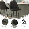 Taylor & Logan Set of 2 Stelik Upholstered Counter Height Barstools Metal - 4 of 4