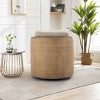CAVINAS 360° Swivel Barrel Chair,Accent Armchair with High-Density Foam Cushion for Living Room,Bedroom,Hotel - 4 of 4