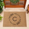 Personalization Mall Welcome Wreath Personalized 18x27 Synthetic Coir Doormat - 3 of 4