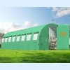 AMERLIFE Greenhouse with Watering System, 12 Windows, Swing Door, Galvanized Frame, Green - 2 of 4