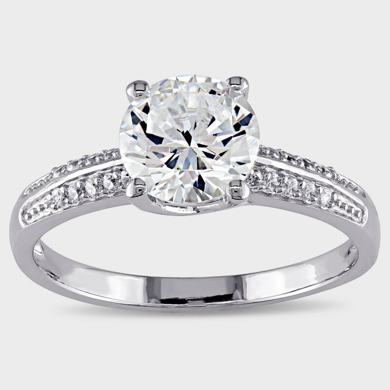 3.86 CT. T.W. Cubic Zirconia Engagement Ring in Sterling Silver, 3 of 8