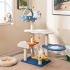 Tangkula 49" Tall Cat Tree w/ UFO Top Perch Space Capsule Sisal Scratching Posts Cloud - 2 of 4
