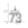 Black Bow Jewelry Sterling Silver, Varsity Collection, Small D/C Pendant, Number 73 - 3 of 4
