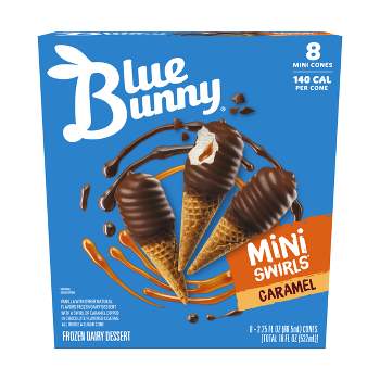 Blue Bunny Caramel Mini Swirl Ice Cream Cones - 18oz/8ct