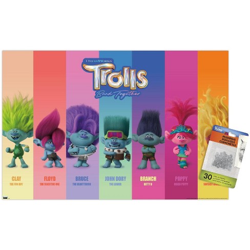 Trends International Trolls: Band Together - Perfect Harmony Unframed ...