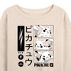 Women's - Pokémon - Pikachu Manga Panels Lightweight French Terry Wide Neck Long Sleeve Shirt - 2 of 4